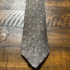 Christopher Hayes 100% Italian Silk Brown Multicolor Mens Tie